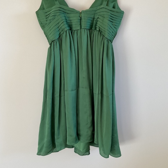 BCBGeneration Apple Green Knotted Strap Pleated Empire Babydoll Daytime Dress 6 - Picture 9 of 14